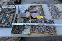 Metal Crate of Misc Mineral & Rock