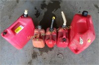 3 small & 2 bigger Gas cans