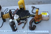Auto cleaning supplies, oil, chains, etc