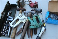 Roofing Nails, Staple Guns, Snips, Hammers, Vices