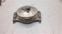 Very Ornate Hammered  Aluminum Hot Plate
 with