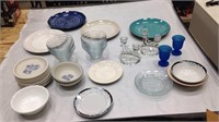 Group of Bowls Dishes and Candle Holders