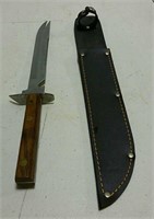 9" serrated knife, split tip