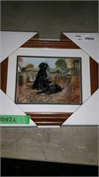 FRAMED DECOUPAGE PICTURE - DOGS