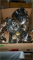 BOX OF MISCELLANEOUS SILVER PLATE
