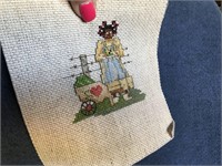 Cross Stitched Little Girl