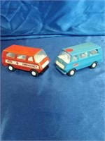 Tonka blue Van and emergency van Orange small