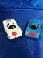 Tonka race cars blue and white