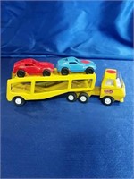 Tonka small car transporter with cars