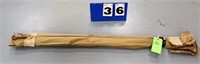 Two-Piece Wooden Guidon Poles w/Spade Finial