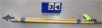 Two-Piece Wooden Guidon Poles w/Spade Finial