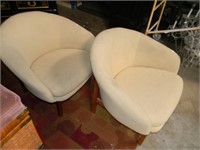 Pair of Retro Baumritter Rounback Chairs
