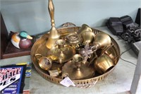BRASS TRAY - BELL - CANDLE HOLDERS - ETC.