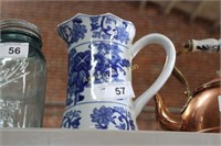 BLUE AND WHITE DECORATED PITCHER