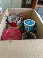 Box of miscellaneous chalk screws and fasteners