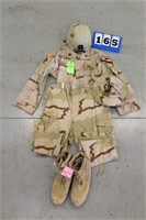 Lot of (1) Complete US Uniform, Desert Cammo (DCU)