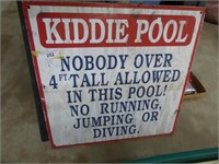 Kiddie pool sign