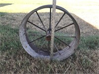 Large, Old Rusty Metal Wheel