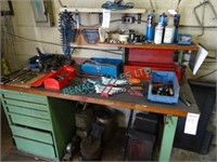 LOT, CONTENTS OF WORK BENCH (TOOLS ETC)
