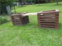 6 planter/bench pieces