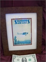 Framed and matted Standard Airlines Advertisement
