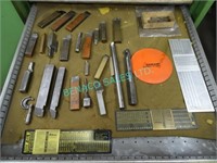 LOT, DRAWER OF BITS + MEASURING UNITS