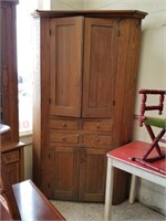 Antique Primitive Corner Cupboard