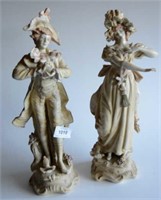 Pair of K.P.M. porcelain figurines,