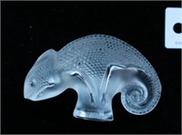 Lalique crystal chameleon,