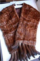 Vintage mink opera wrap with tails