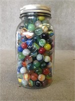 Vintage Ball Jar Full of Marbles