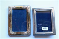 2 x sterling silver photo frames