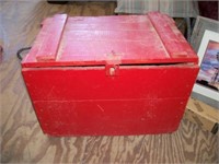Red Crate with rope handles