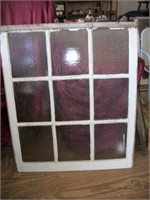 9 Pane wooden frame window