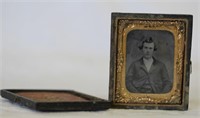 Antique Tintype Photograph in Gutta Percha Case