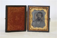 Antique Tintype Photograph in Gutta Percha Case