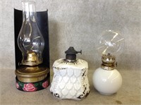 3 pcs. Antique & Vintage Oil Lapms