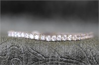 Simulated Diamond Sterling Silver Tennis Bracelet