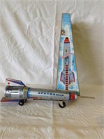 Vintage-style Tin Toy Sky Express Spaceship