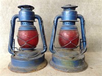 Antique Dietz Red Globe Little Wizard Lanterns
