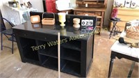 Black Granite Top Store Counter w/ Chalkboard on