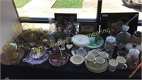 Contents of Table- Depression Glass,