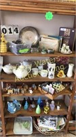 Contents of Shelves- Flatware, Tea Set,