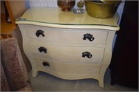 Bow Front Dresser w/ Glass Top