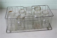 Canning Jars in Wire Holder
