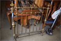 Antique Solid Brass Twin Bed w/ Rails