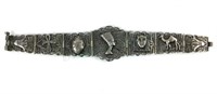 Sterling Silver Filigree Egyptian Revival Bracelet