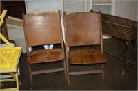 2 Antique Folding Chairs