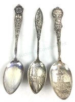 (3) Ohio Souvenir Sterling Silver Spoons