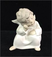 Lladro Angel Thinking Porcelain Figurine